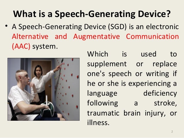 types of speech generating devices