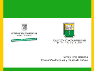 Ferney Ortiz Cardona Formación docentes y mesas de trabajo 