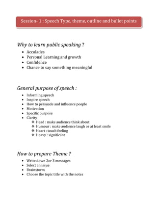 Speech Preparation Workshop By Risman | PDF