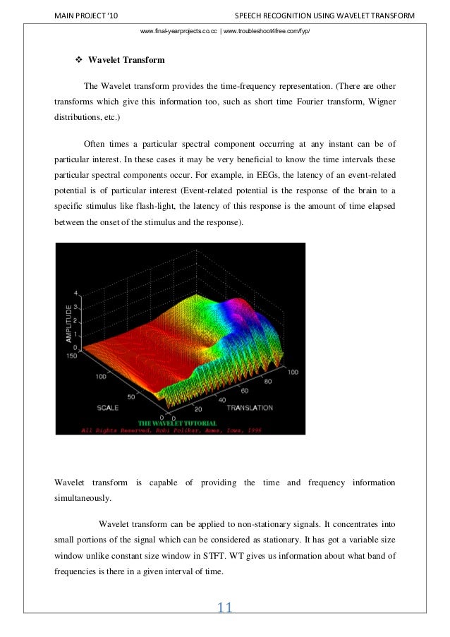 Wavelet transform using matlab pdf report