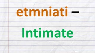 etmniati –
Intimate
 