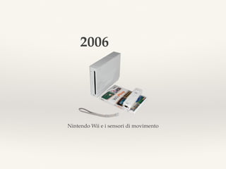 Nintendo Wii e i sensori di movimento
2006
 