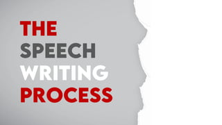 THE
SPEECH
WRiTiNG
PROCESS
 