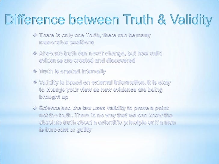 Truth Vs Validity truth-vs-validity