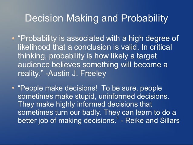 speech about making a decision
