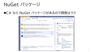 NuGet ѥå`
?C# ʤ NuGet ѥå`Τ_kϥ饯
8
 