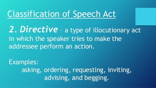 thesis speech act