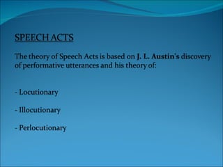 Speech acts