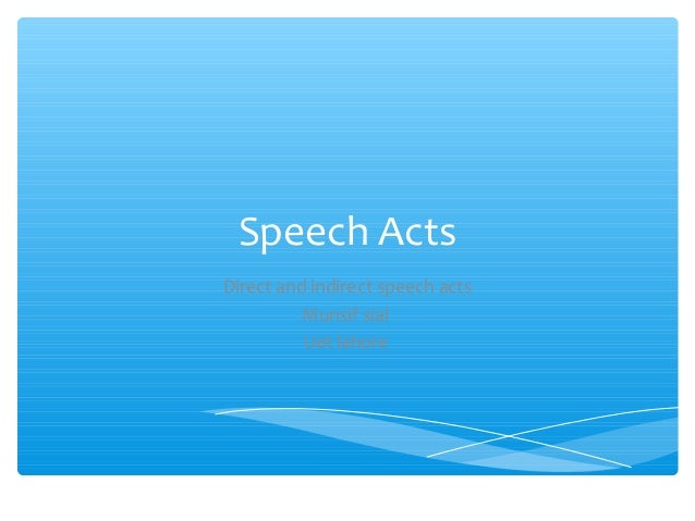 Speech Acts