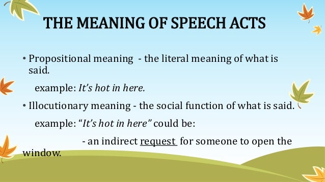 Indirect speech act theory image