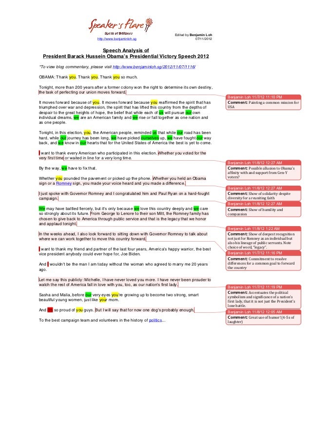 President Obama Speech Analysis