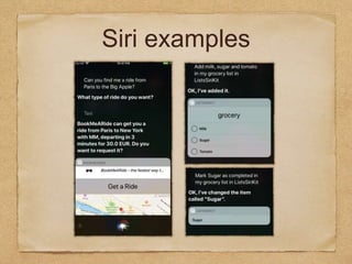 Siri examples
 