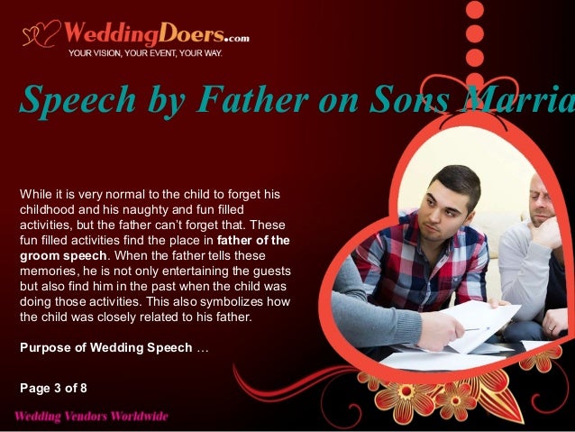 speech on son's wedding