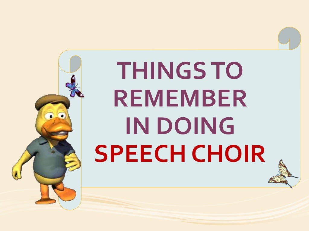 Speech choir