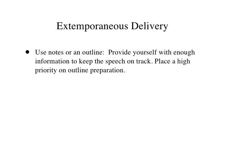 extemporaneous speech outline