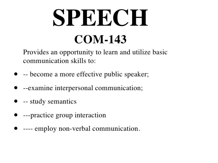 Speech Class 1.10