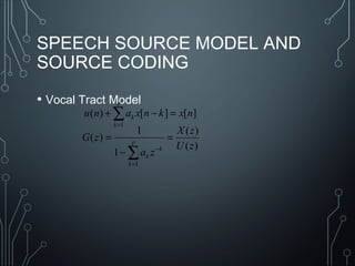 Speech Code Examples Speech coding techniques | PPT