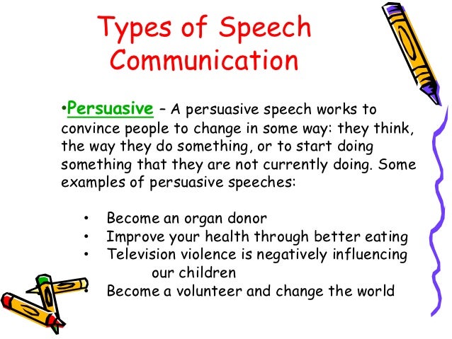 types of argumentative speech