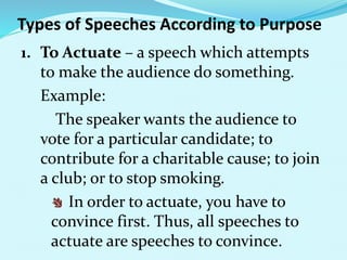 speech to actuate example