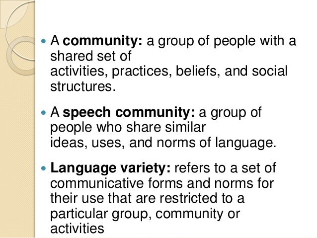 Bilingual speech community picture