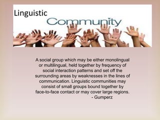 Speech Communities | PPTX