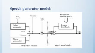 SPEECH COMPRESSION using Linear predictive coding (LPC) | PPTX