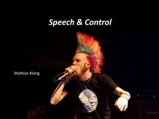 Speech & Control Mathias Klang 