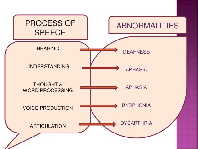 defect of speech meaning in english