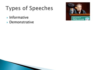  Informative
 Demonstrative
 