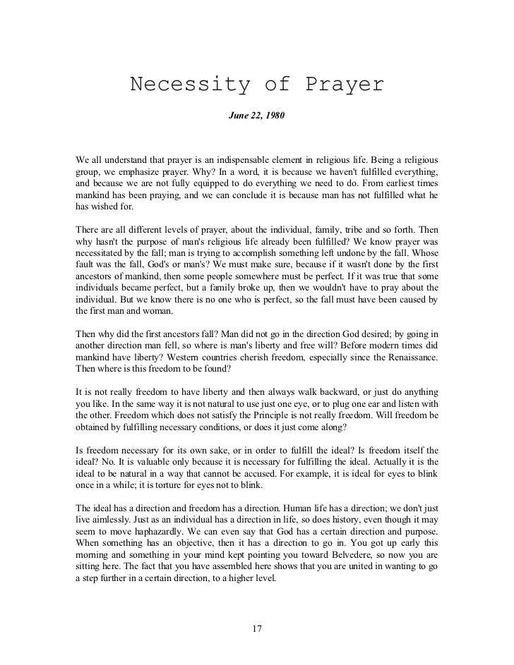 speeches on prayer by