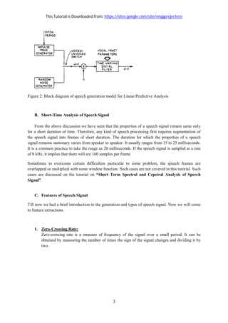 An Introduction to Various Features of Speech SignalSpeech features | PDF