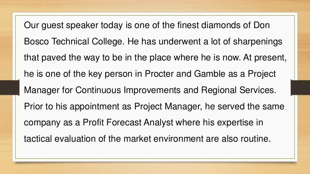 Speech For Special Occasion Speech For Special Occasion