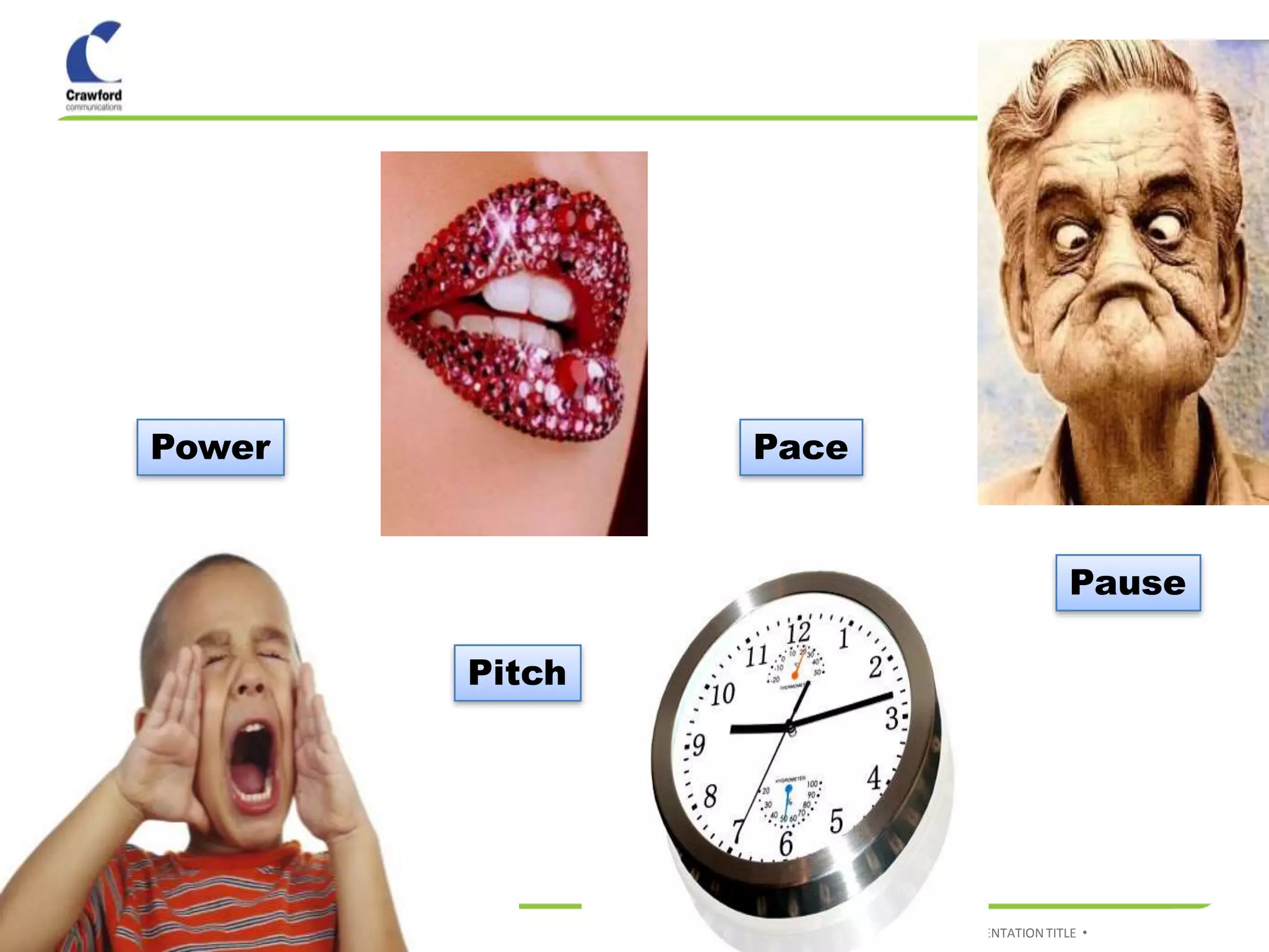 Power           Pace


                                                       Pause

        Pitch




                       CONFIDENTIAL • PRESENTATION TITLE •
 