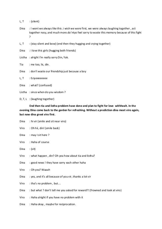 Teks Naskah Film Bahasa Inggris