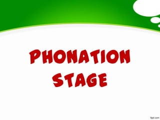 PHONATION
STAGE
 