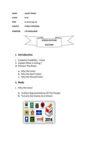 Speech outline | PDF