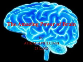 The Amazing Power of Brain
By:
ATIKAH APRILLIANI
2312.005
 