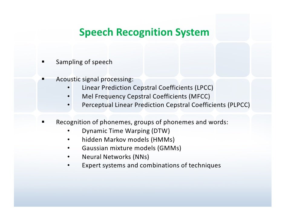 Speech processing