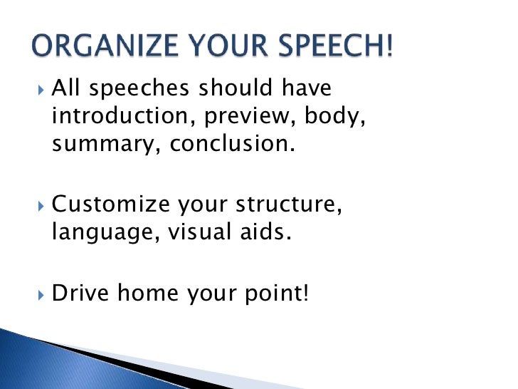 Speech purposes