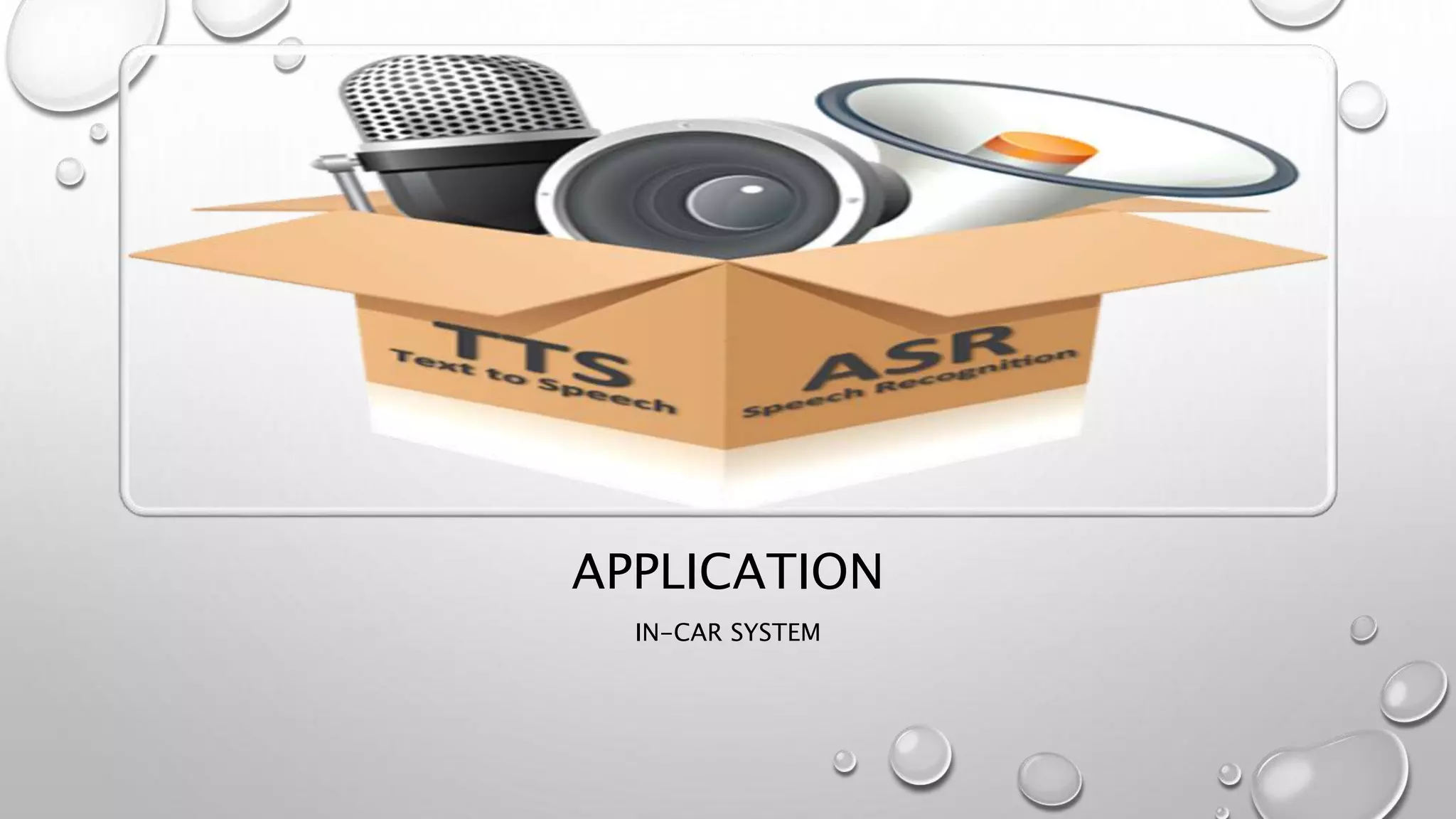 APPLICATION 
IN-CAR SYSTEM 
 