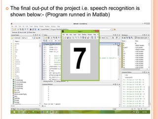 SPEECH RECOGNITION USING NEURAL NETWORK | PPTX