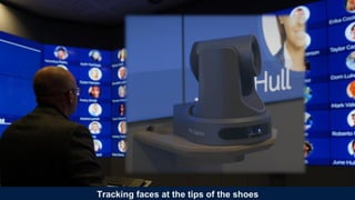 Tracking faces at the tips of the shoes
 