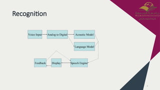 Speech Recognition in artificial intelligence | PPTX