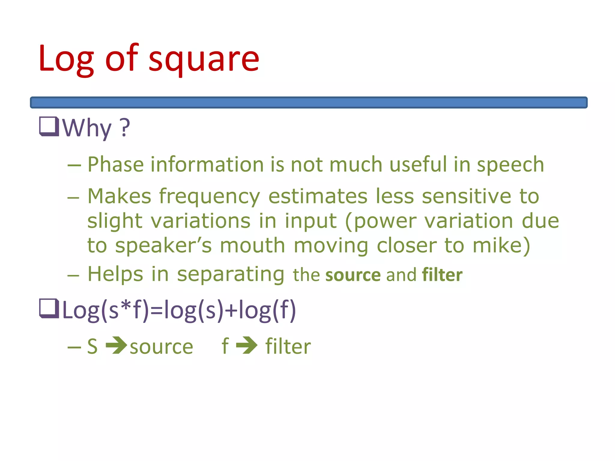 Log Squaring Examples Speech recognition final | PPTX | Digital Audio | Computer Software and ...