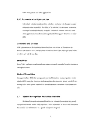 Speech recognition project report | PDF