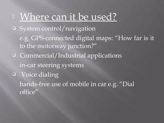 Artificial intelligence Speech recognition system | PPT