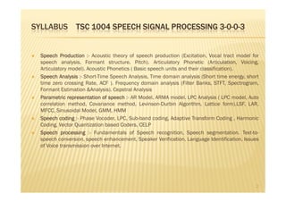 Speech signal processing lizy | PDF
