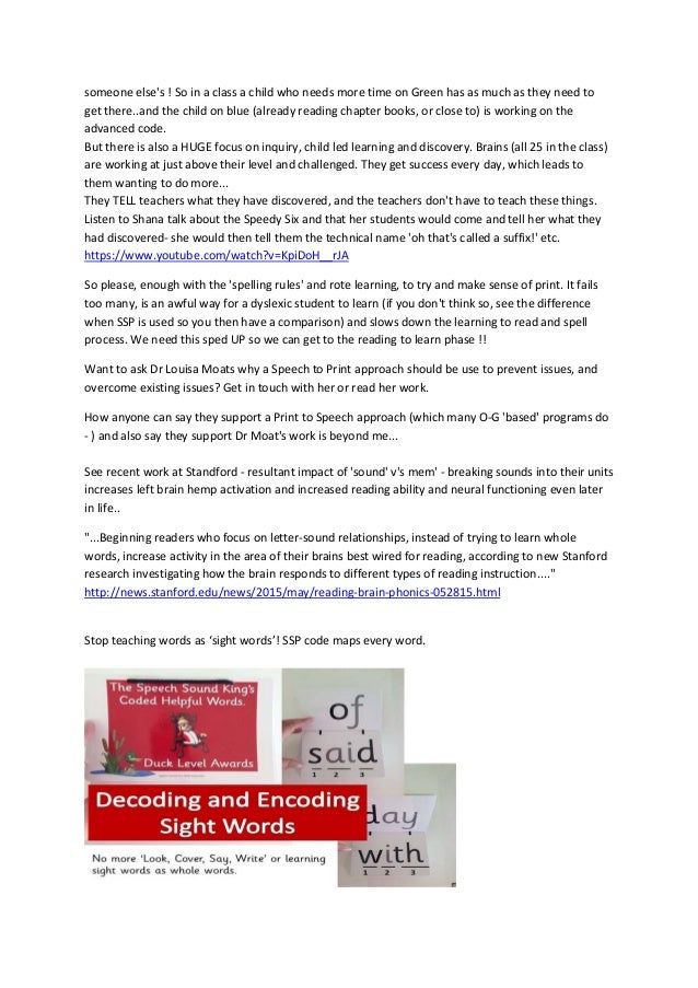 Use a Speech to Print Approach ie Stop Teaching Spelling Rules (eg S…