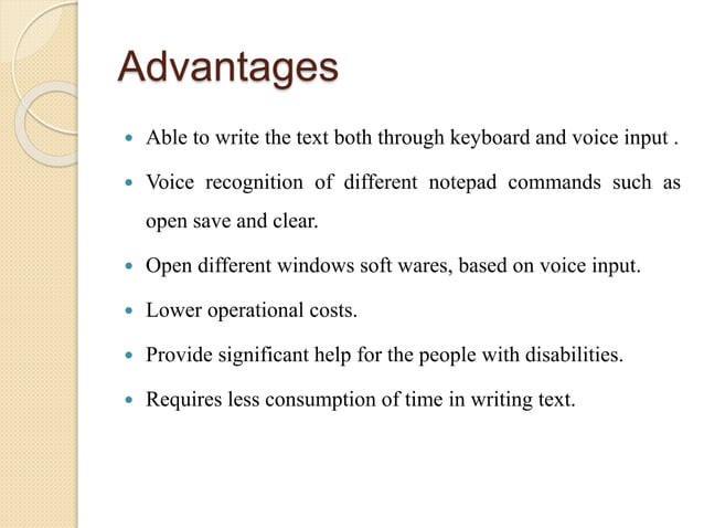 Speech to text conversion