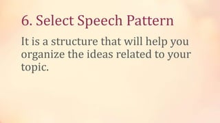 Speech Pattern Examples Speech Writing Process.pptx